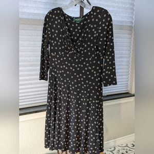Gently worn, Ralph Lauren, size 8P, v-neck casual dress